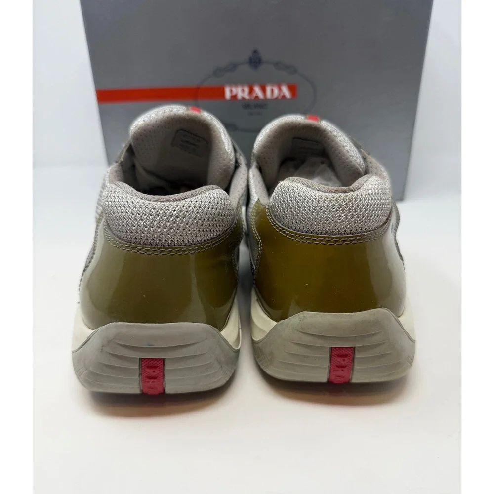 Prada Americas Cup Sneaker Olive Green Size 13 US 12 UK